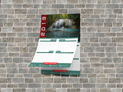 Wall Calendar 2019 calendar calendar 2019 company corporate cover creative creative calendar day monday