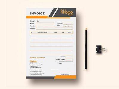 Invoice Design branding corporate design graphic design interface invoice invoice design letterhead pad