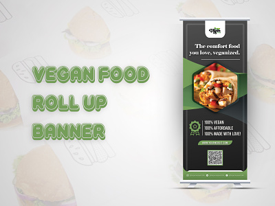 vegan food roll up banner