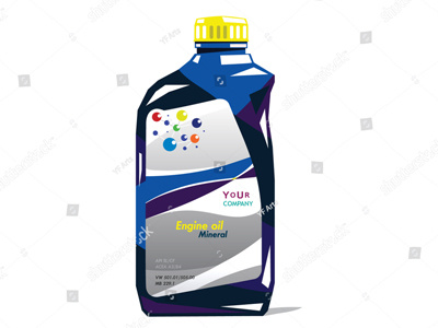 Mineral Oil Label & Branding Vector Art