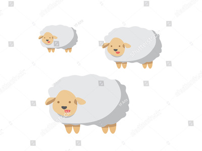 Farm Country Sheep Vector Art