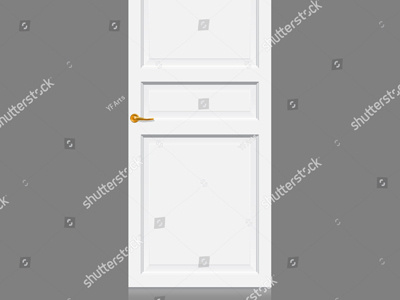 White Inner Door Vector Art