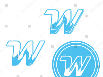 W - Branding & Logo Vector Art bit character circle double extrude letter life print squeezed w white word