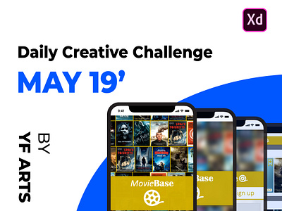[v0.5] MovieBase - Behance Daily Creative Challenge, May 19' auto animate flat ios mobile movie player prototype ui v0.5 watch xddailychallenge