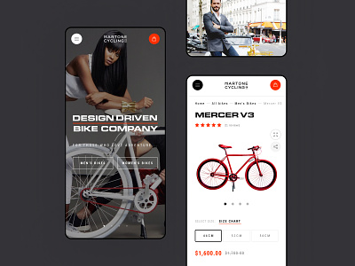 Martone Cycling - Mobile Option bike black concept ecommerce fashion interface luxury shop shopify store ui ux web website