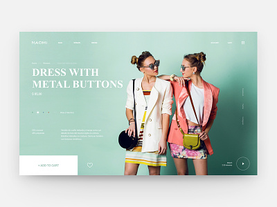 Naomi Dress Store concept dress ecommerce girls interface shop store ui ux web website
