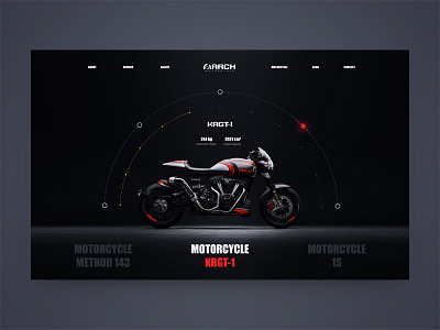 Arch Motorcycles bike black car e-commerce grid interaction minimal motorcycles ui ux web website