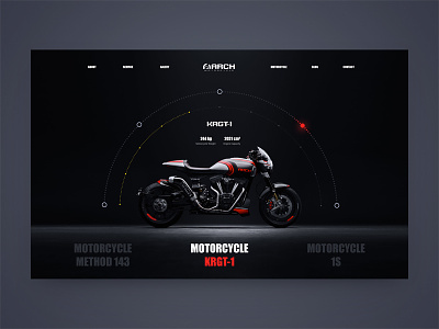 Arch Motorcycles bike black car e commerce grid interaction minimal motorcycles ui ux web website