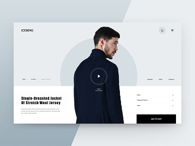 Fashion Store Iceberg concept ecommerce fashion interface man shop store style ui ux web website