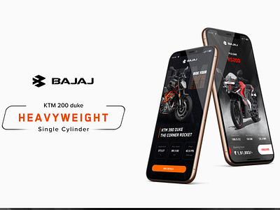 KTM duke 200 app branding design graphic design illustration typography ux vector