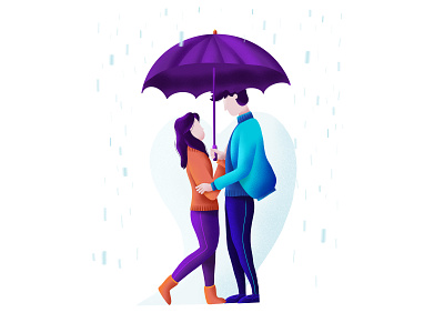 Umbrella ☔️iPad Pro 12.9 design illustration