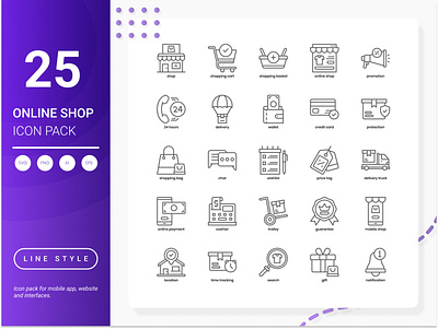 Online Shop Icon Pack commerce e commerce