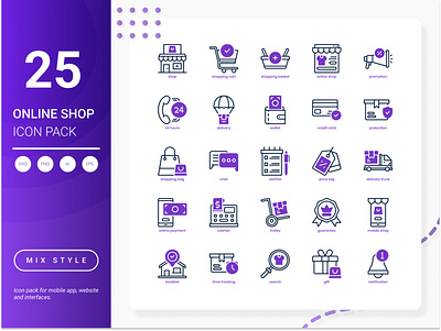 Online Shop Icon Pack commerce e commerce