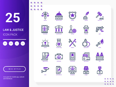 Law and Justice Icon Pack