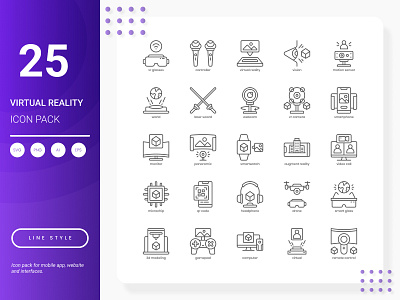 Virtual Reality Icon Pack modern