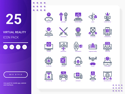 Virtual Reality Icon Pack modern