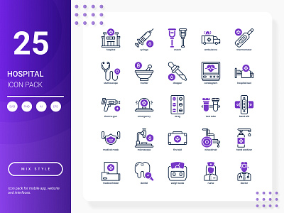 Hospital Icon Pack linear