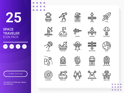 Space Traveler Icon Pack