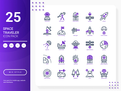 Space Traveler Icon Pack