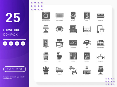 Furniture Icon Pack flat