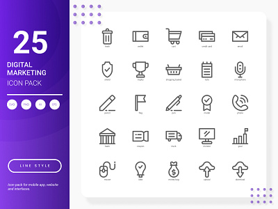 Digital Marketing Icon Pack research