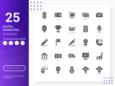 Digital Marketing Icon Pack research