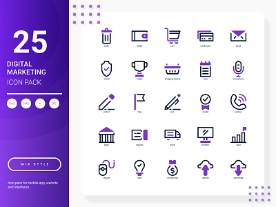 Digital Marketing Icon Pack research