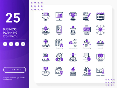 Business Planning Icon Pack graph