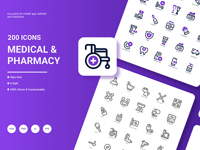 Medical and Pharmacy Icon Pack capsule care doctor drug health healthcare icon medical medicine pharmaceutical pharmacy pill