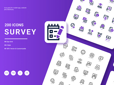 Survey Icon Pack client communication customer feedback icon marketing message questionnaire rating satisfaction service survey