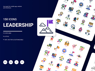 Leadership Icon Pack business communication development finance icon idea leadership marketing person strategy teamwork work