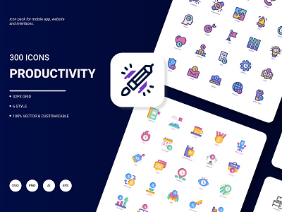 Productivity Icon Pack award business development efficiency icon management opportunity person productivity solution success teamwork