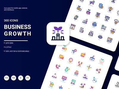 Business Growth Icon Pack business finance growth icon idea leadership management money person progress success teamwork