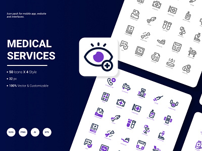 Medical Services Icon Pack care clinic doctor health hospital icon insurance medical medicine pack service set