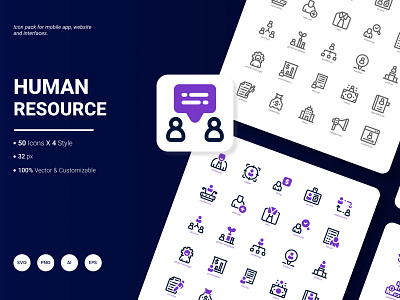 Human Resource Icon Pack business development human human resources icon pack recruitment resource set solution support teamwork