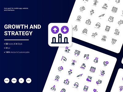 Growth and Strategy Icon Pack