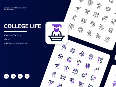 College Life Icon Pack