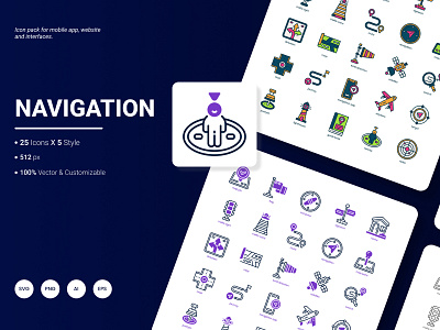 Navigation Icon Pack business direction icon location map navigation pack pin point searching transportation web