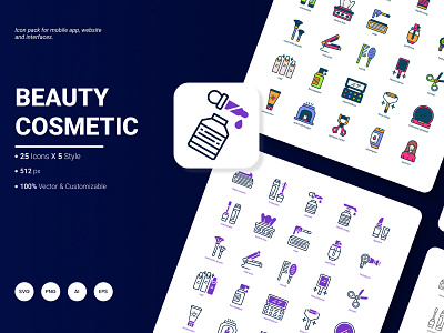 Beauty Cosmetic Icon Pack