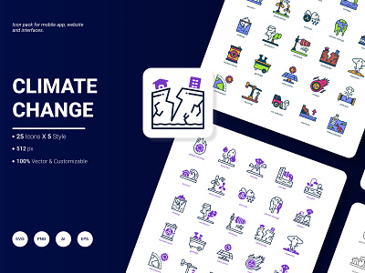 Climate Change Icon Pack change climate climate change earth ecology global green icon industry nature pollution temperature
