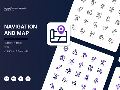 Navigation and Map Icon Pack