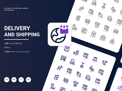 Delivery and Shipping Icon Pack