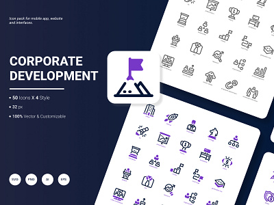 Corporate Development Icon Pack