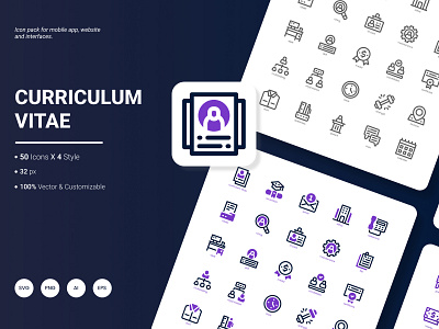 Curriculum Vitae Icon Pack