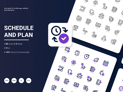Schedule and Plan Icon Pack