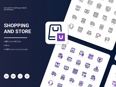 Shopping and Store Icon Pack banking business consultation discount icon money payment retail sale shopping store supermarket