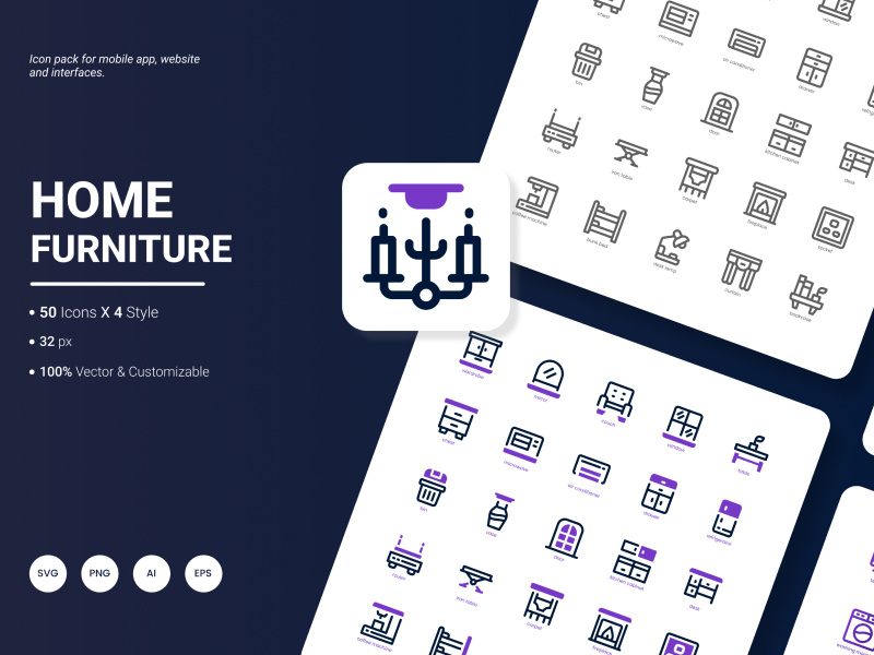 Home Furniture Icon Pack by Yogi Aprelliyanto on Dribbble