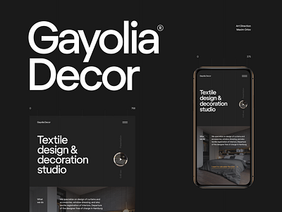 Gayolia Decor - interior design studio clean ui design interior design minimal type typography ui ux web website