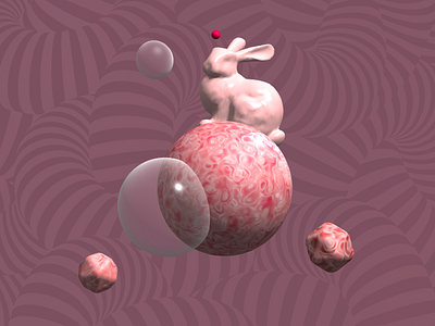 Creature 04 3d doodle illustration rabbit vector