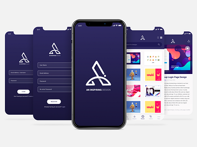 Aninspiring Design Application an inspiring design app design app designer app designers application design inspiring design logo design ui design uidesign